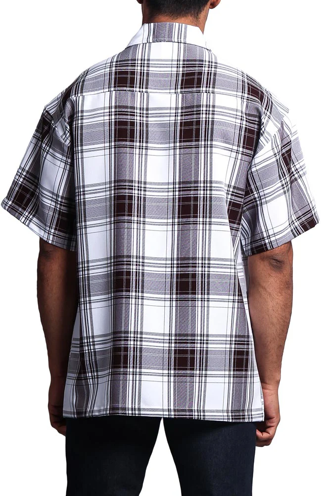 Western Casual Plaid Short Sleeve Button Up Shirt - Image 64