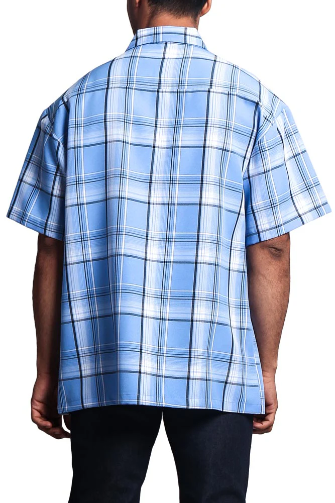Western Casual Plaid Short Sleeve Button Up Shirt - Image 69