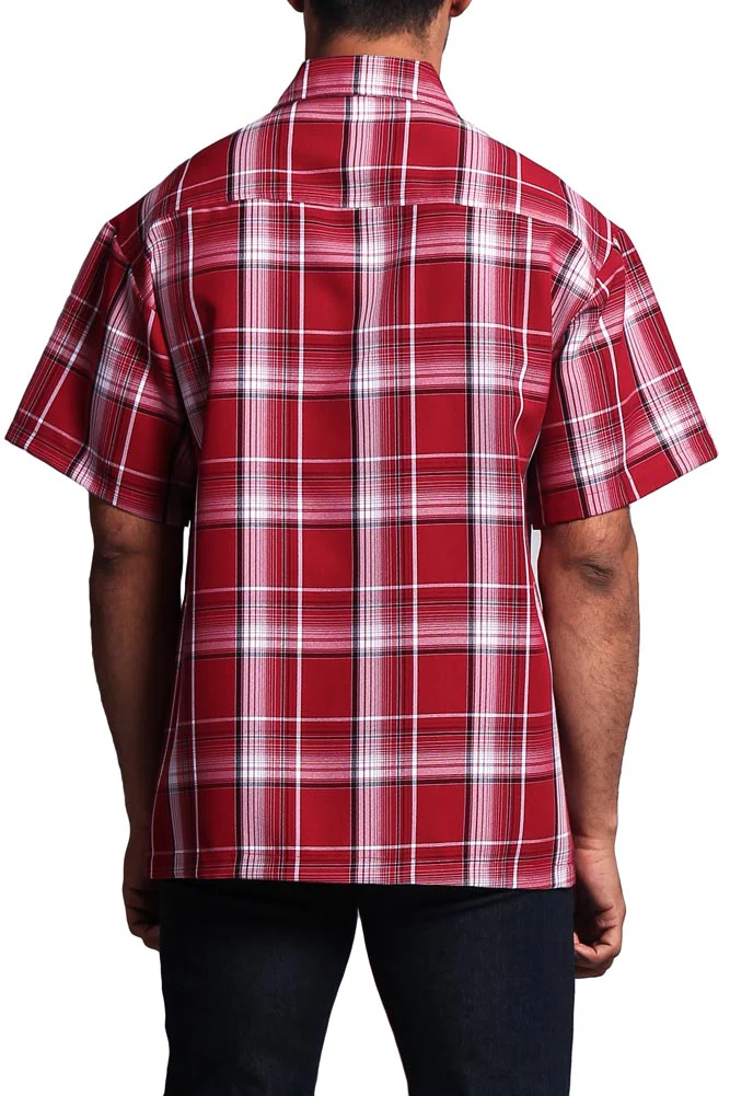 Western Casual Plaid Short Sleeve Button Up Shirt - Image 73