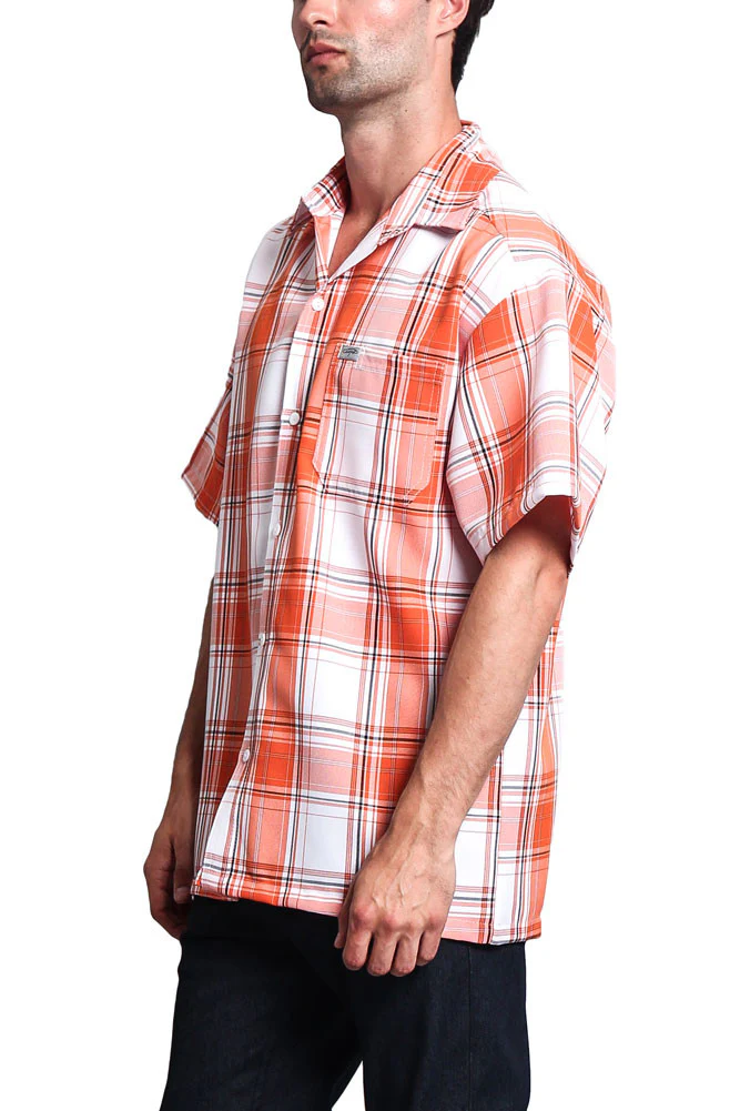 Western Casual Plaid Short Sleeve Button Up Shirt - Image 8