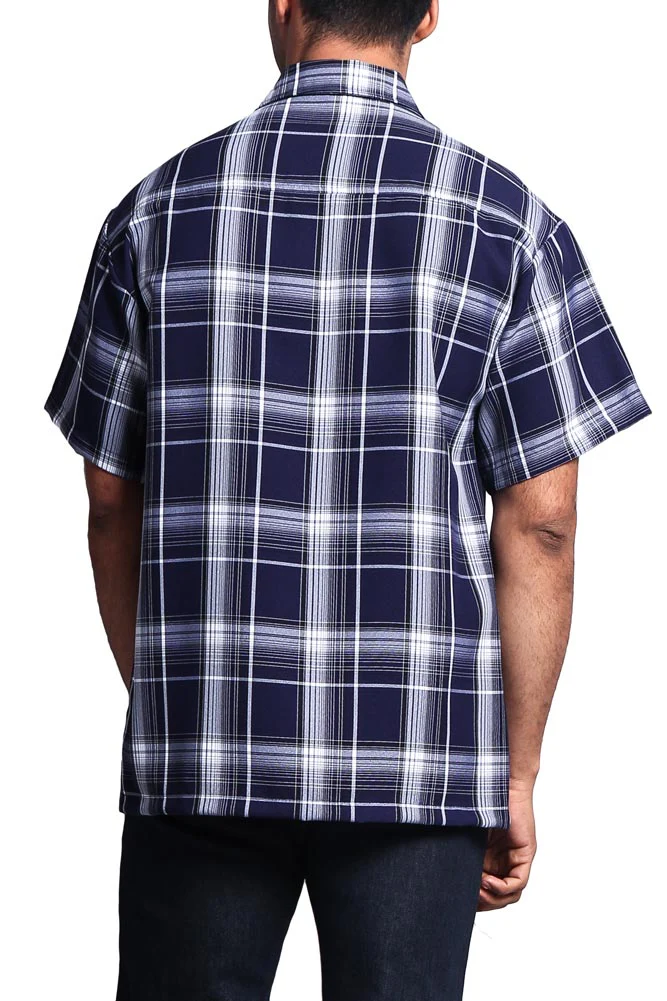Western Casual Plaid Short Sleeve Button Up Shirt - Image 83