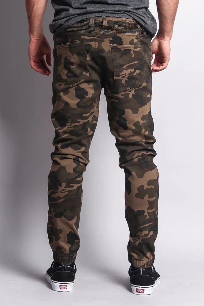 Zipper Knee Biker Twill Jogger Pants - Image 19