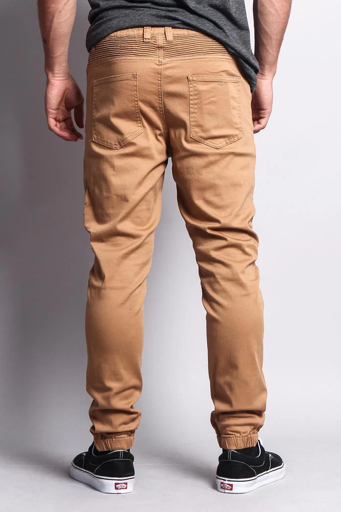 Zipper Knee Biker Twill Jogger Pants - Image 28