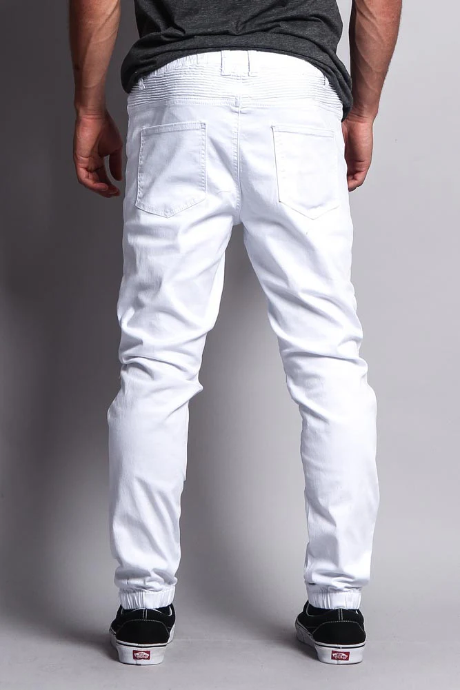 Zipper Knee Biker Twill Jogger Pants - Image 33