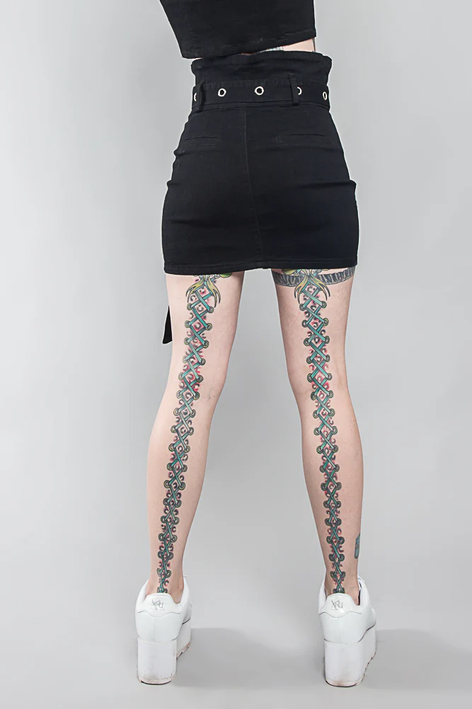 Zippered Skirt with Buckle - Image 3